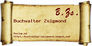 Buchvalter Zsigmond névjegykártya